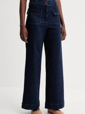 Sessun jeansy damskie kolor granatowy 22507004