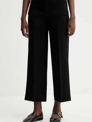 Sessun spodnie damskie kolor czarny proste high waist 24107014