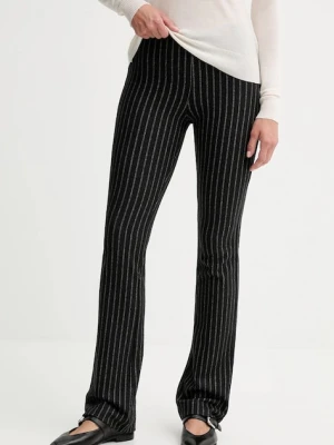 Sessun spodnie damskie kolor czarny proste medium waist 25107035