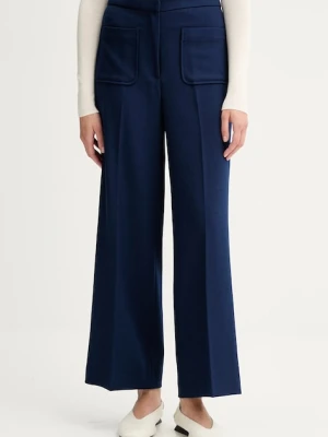 Sessun spodnie damskie kolor niebieski proste high waist 25107015