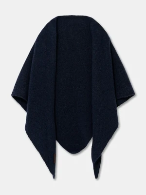 Sessun szalik z dodatkiem wełny damski kolor granatowy gładki 25115005