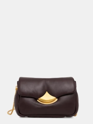 Sessun torebka skórzana kolor fioletowy 25102018