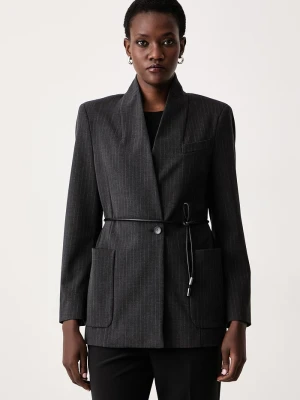 Seventy Venezia marynarka jednorzędowa damska z wiskozą szary