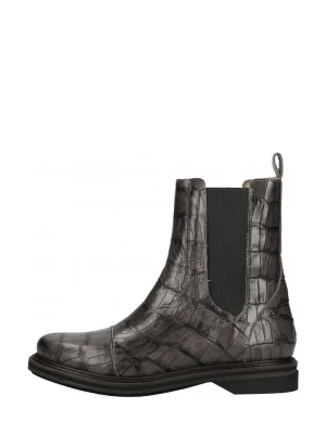 Shabbies Amsterdam Skórzane sztyblety "Shabbies Amsterdam" w kolorze antracytowym rozmiar: 40