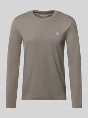 Shaped Fit koszulka z długim rękawem z czystej bawełny Marc O'Polo Jasnoszary