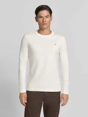 Shaped Fit koszulka z długim rękawem z czystej bawełny Marc O'Polo Złamany biały