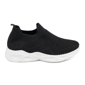 Shelvt Czarne buty sportowe damskie wsuwane
