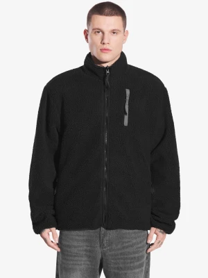 Sherpa dwustronna kurtka szaro-czarna Prosto