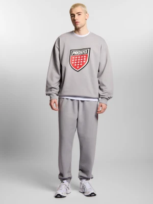 Shield Big bluza bez kaptura oversize męska szara Klasyk