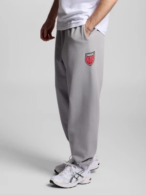 Shield Big spodnie dresowe oversize bawełniane szare Klasyk
