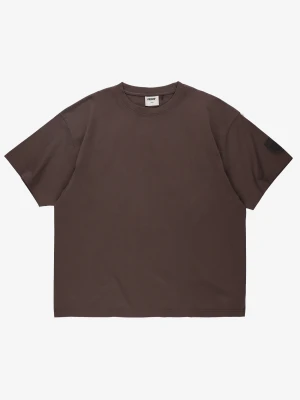 Shield Mini Splash t-shirt bawełniany męski brązowy Klasyk