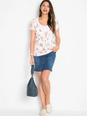 Shirt 2 w 1 ciążowy i do karmienia piersią, z bawełny organicznej bonprix