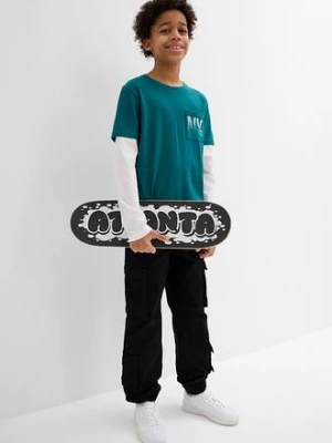 Shirt 2 w 1, długi rękaw, z czystej bawełny bonprix