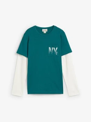 Shirt 2 w 1, długi rękaw, z czystej bawełny bonprix