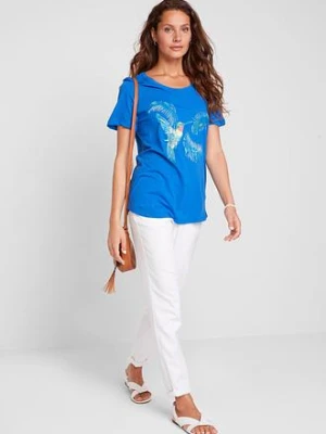 Shirt bawełniany z nadrukiem bonprix