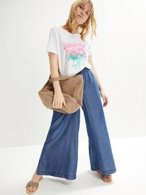 Shirt bawełniany z nadrukiem, krótki rękaw bonprix