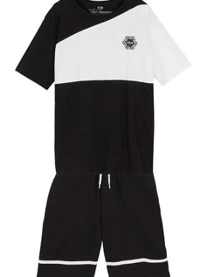 Shirt chłopięcy + krótkie spodnie shirtowe (2 części), z bawełny organicznej bonprix
