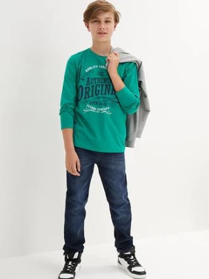 Shirt chłopięcy z długim rękawem, z bawełny organicznej (2 szt.) bonprix