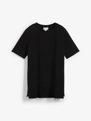 Shirt ciążowy i do karmienia piersią z bawełny organicznej, z rozcięciami po bokach BonPrix czarny