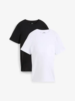 Shirt ciążowy z bawełny organicznej (2 szt.) BonPrix czarny