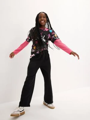 Shirt dziewczęcy w optyce warstwowego, z bawełny organicznej bonprix