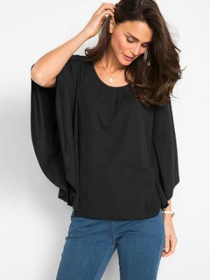 Zdjęcie produktu "Shirt ""nietoperz"" z wiskozy" BonPrix czarny
