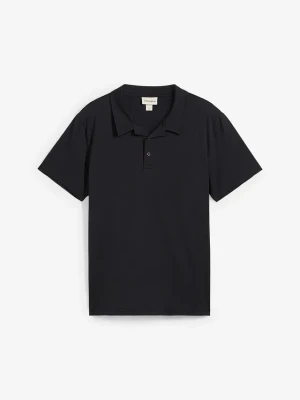 Shirt polo z bawełny organicznej BonPrix czarny