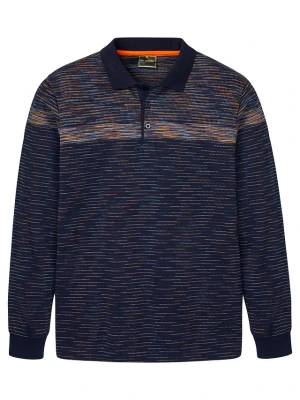 Shirt polo z długim rękawem BonPrix niebieski