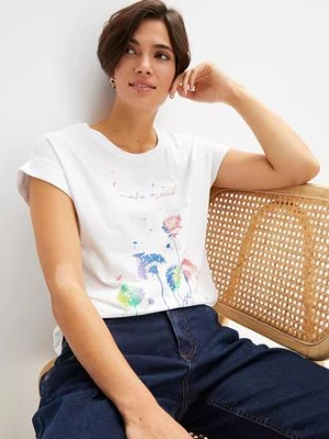 Zdjęcie produktu Shirt w dmuchawce BonPrix biały