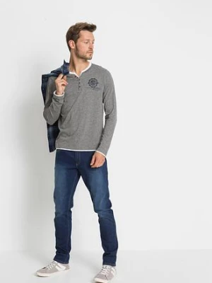 T-shirt z dekoltem henley, długi rękaw (2 szt.) bonprix