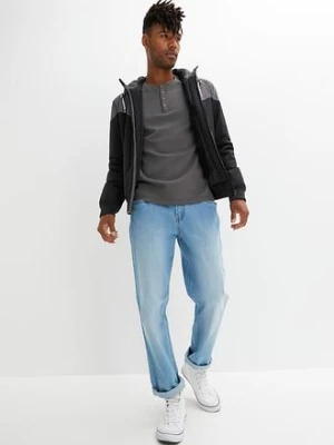 Shirt z dekoltem henley, długi rękaw bonprix