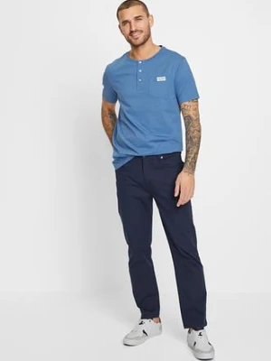 Shirt z dekoltem henley i krótkim rękawem, w wygodnym fasonie, z czystej bawełny bonprix