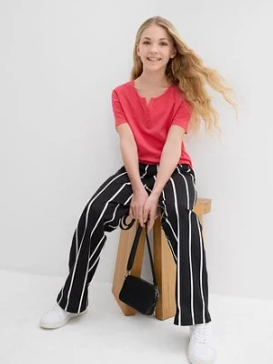 Shirt z dekoltem henley, z czystej bawełny organicznej bonprix
