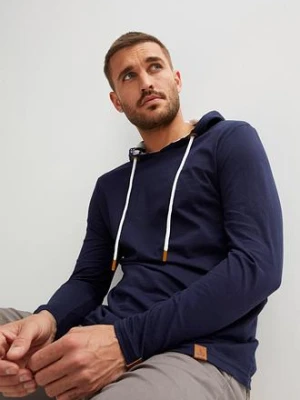 Shirt z długim rękawem i kapturem, z bawełny organicznej bonprix