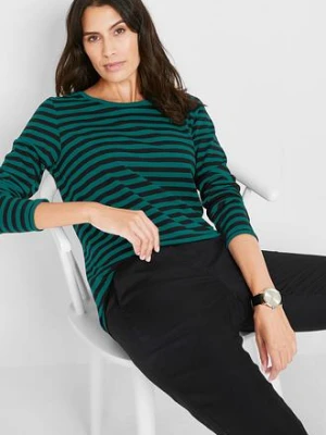 Zdjęcie produktu Shirt z długim rękawem, z czystej bawełny organicznej BonPrix czarny
