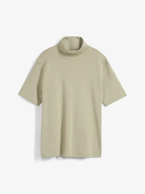 Shirt z golfem, z czystej bawełny organicznej BonPrix zielony