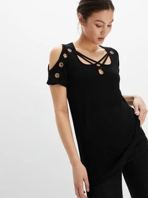 Zdjęcie produktu Shirt z paskami BonPrix czarny