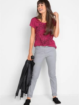 Shirt z przędzy mieszankowej, krótki rękaw bonprix