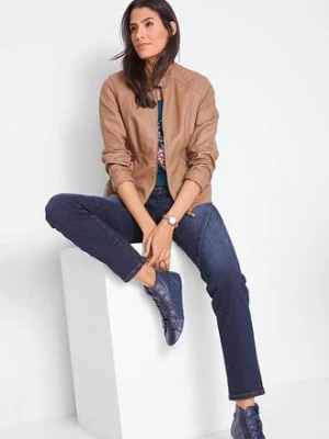 Shirt z przędzy mieszankowej, krótki rękaw bonprix