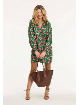SHIWI Sukienka "Rhodes" w kolorze zielono-różowym rozmiar: S