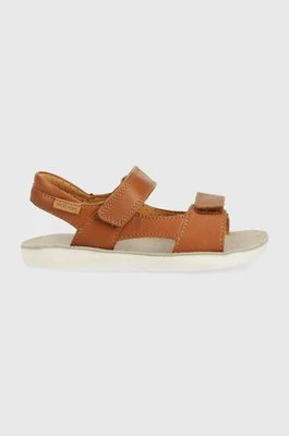 Shoo Pom sandały skórzane dziecięce kolor brązowy