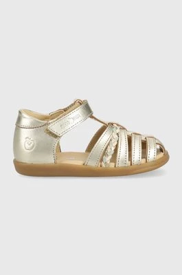 Shoo Pom sandały skórzane dziecięce kolor złoty