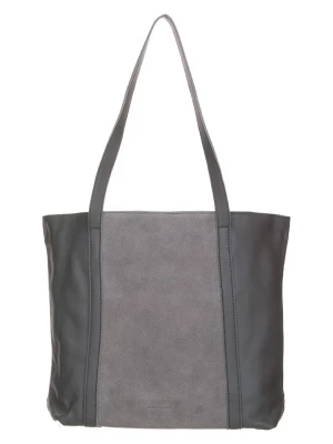 FREDs BRUDER Skórzany shopper bag "Quirly" w kolorze szarym - 40 x 32 x 10 cm rozmiar: onesize