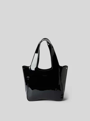 Shopper z detalem z logo Diesel Czarny