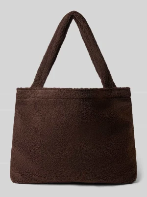 Shopper z futerka typu teddy model 'Mom' STUDIO NOOS Ciemnobrązowy