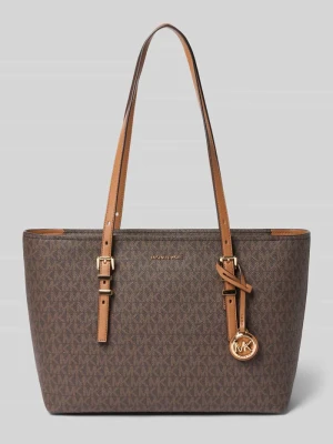 Shopper z logo-wzorem Model 'ZADIE' Michael Kors Ciemnobrązowy