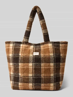 Shopper z wykończeniem z misia Aedey Totebag Barts Ciemnobrązowy