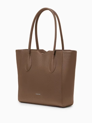 Shopperka damska brązowa z wycięciami  Puccini