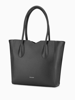 Shopperka damska czarna z wycięciami  Puccini