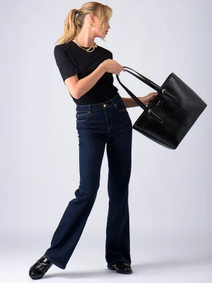 Shopperka damska o fakturze crocco Puccini